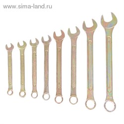 Набор ключей комбинированных "TUNDRA basic" , холдер, желтый цинк, 8 шт, 8-19 мм 878110 - фото 8552