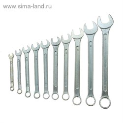 Набор ключей комбинированных "TUNDRA basic" , холдер, хромированный, 10 шт, 6-22 мм 878114 - фото 8553