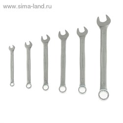 Набор ключей комбинированных "TUNDRA premium", CrV, холодный штамп, сумка, матовый, 6 шт. 6-17 мм - фото 8567