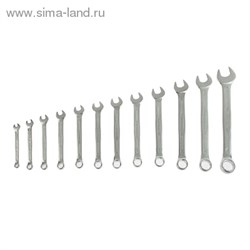 Набор ключей комбинированных "TUNDRA premium", CrV, холодный штамп, холдер, матовый, 12 шт. 6-22 мм - фото 8569