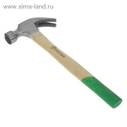 Молоток-гвоздодер "TUNDRA basic" деревянная рукоятка, круглый боек с магнитом, 250 г. 882004 - фото 8616