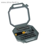Отвертка набор "TUNDRA basic" реверсивная биты и головки в кейсе 69 предметов 881845