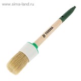 Кисть круглая "TUNDRA basic" натуральная щетина, деревянная ручка №10 (40 мм)   881554
