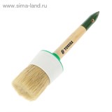 Кисть круглая "TUNDRA basic" натуральная щетина, деревянная ручка №18 (60 мм)   881558