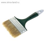 Кисть плоская "TUNDRA basic" натуральная щетина, пластмассовая ручка 4" (100 мм) 881520