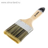 Кисть плоская "TUNDRA premium" искусственная щетина, деревянная ручка 3" (75 мм) 881543