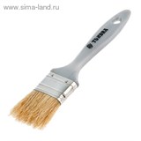 Кисть плоская "TUNDRA premium" натуральная щетина, пластмассовая ручка 1,5" (38 мм) 881534