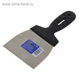 Шпательная лопатка из нержавеющей стали, 100 мм, пластмассовая ручка//СИБРТЕХ 945167