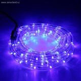 LED шнур 13 мм, круглый, 5 м, чейзинг, LED-24-220V, с контролл. 8р, синий