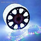 LED шнур 13 мм, круглый, 100 м, фиксинг, 2W-LED/м-36-220V. в компл. набор д/подкл. RGB