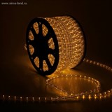 LED шнур 13 мм, круглый, 100 м, чейзинг, 3W-LED/м-36-220V. в компл. набор д/подкл. Желтый