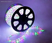 LED шнур 13 мм, круглый, 100 м, чейзинг, 3W-LED/м-36-220V. в компл. набор д/подкл. RGB