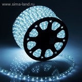 LED шнур 11х18 мм, квадратн., 100 м, чейзинг, 3W-LED/м-36-220V в компл. набор д/подкл. Белый