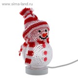 Фигура акрил. "Снеговичок" 15х10 см, USB
