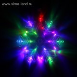 Фигура "Снежинка" d=25 см, пластик, 30 LED, 220V, контрол. 8р. МУЛЬТИ