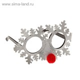 Очки карнавальные "Снежинки", цвета МИКС
