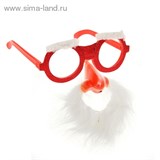 Очки карнавальные "Дед мороз", большой нос