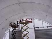Укрытие потолка пленкой