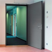 Монтаж дверного блока металлического противопожарного 2,4х1,3