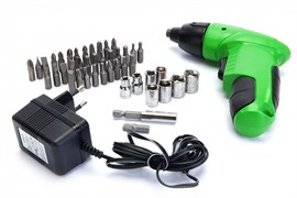 Шуруповерт в кейсе с набором насадок (45 предметов) (45Pcs Cordless Screwdriver Set) Шуруповерт в кейсе с набором насадок (45 предметов) (45Pcs Cordless Screwdriver Set)