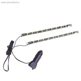 Подсветка салона LED, SD-035, 9 LED, 12V, свет синий, цвет корпуса черный 726844
