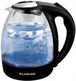 Чайник дисковый Lamark LK-1066, 1,7л, 2,2кВт, стекло, подстветка   1203981