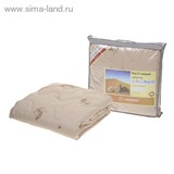 Одеяло Адамас всесез. Верблюжья шерсть облег. 140*205 ± 5 см, чехол тик, 200гр/м  1075365