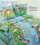 КПБ 1,5сп Сударушка Кошки-мышки 150*215 см, 150*215 см, 70*70 см 2шт бязь (ш150)  191038