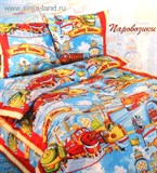 КПБ 1,5сп Сударушка Паравозики 150*215 см, 150*215 см, 70*70 см 2шт бязь (ш150)  191039