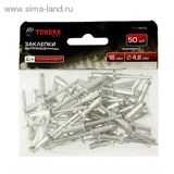 Заклепки "TUNDRA basic" вытяжные алюминиевые 50 шт, 4,8 х 16 мм 1112972