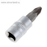 Головка торцевая с битой "TUNDRA premium" 1/4", PZ2, CrV 1123588