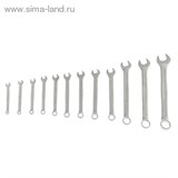 Набор ключей комбинированных "TUNDRA premium", CrV, холодный штамп, сумка, матовый, 12 шт. 6-22 мм