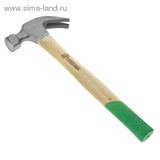 Молоток-гвоздодер "TUNDRA basic" деревянная рукоятка, круглый боек, 250 г. 882001